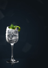 Mineral water with mint