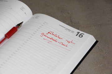 Kalender Gesundheit Check Jährlich