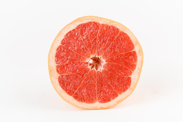 Fototapeta na wymiar Grapefruit on white background. Citrus fruit. Healthy freshness food. fruit with vitamin