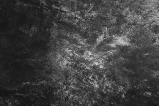 Dark Gray Background/Black Watercolor Ombre Leaks And Splashes Texture On White Watercolor Paper Background/Dark Concrete Textured Wall Background.cement Wall Texture For Interior Design.