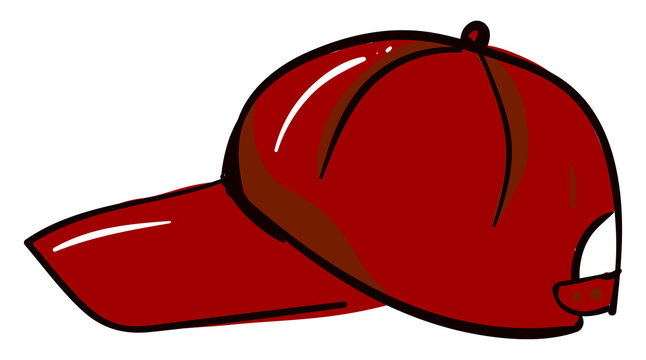 Red cap, illustration, vector on white background
