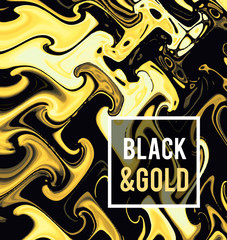 Gold jewelry on a black background. Vector illustration in black on gold style.