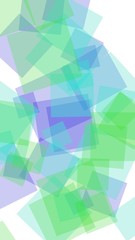Multicolored translucent hexagons on white background. Vertical image orientation. 3D illustration