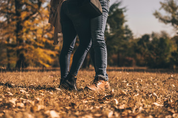 Handsome couple in the park