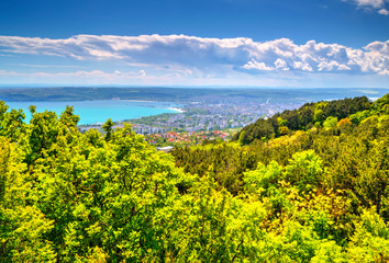 Fototapeta na wymiar Beautiful landscape over city of Varna in Bulgaria