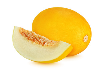 Fototapeta na wymiar Canary melon isolated on white background