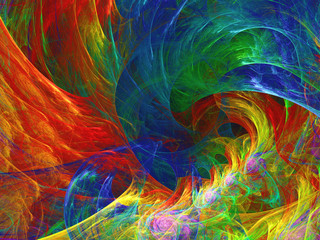 arc-en-ciel abstrait fractal arrière-plan rendu 3d illustration