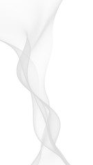 White abstract background. Fluttering white scarf. Waving on wind white fubric. 3D illustration