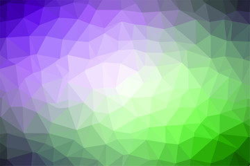 Green and violet gradient vector polygonal mosaic texture background. 