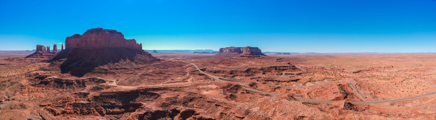 Aerial view of Monument Valley, Arizona, USA