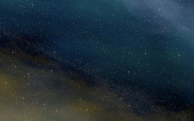 Colorful and beautiful space background. Outer space. Starry outer space texture. 3D illustration