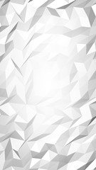 White abstract background. Lowpoly backdrop. Crumpled paper. 3D illustration