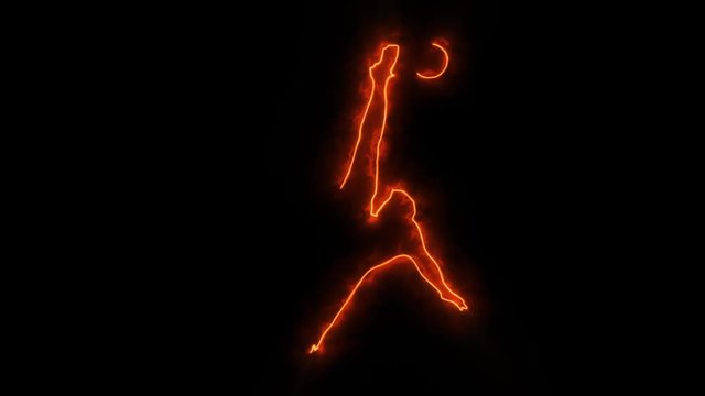 Orange Soccer Player Animated Logo with Reveal Effect