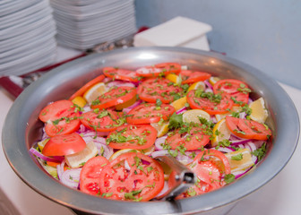 Colorful Indian vegetable salad