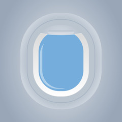 plane window isolated view from inside vector
