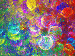 rainbow abstract fractal background 3d rendering illustration