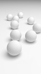 White abstract background. Lowpoly backdrop. Crumpled paper. 3D illustration