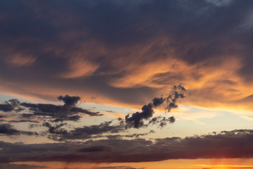Dramatic sky with clouds