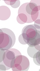 Multicolored translucent circles on a white background. 3D illustration