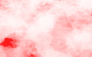 Background of abstract white color smoke isolated on red color background. The wall of white fog. 3D illustration