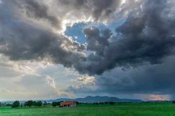 Clouds at the sunset