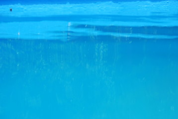 Blue Swimming Pool Background Close Up