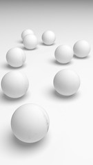 White abstract background. Lowpoly backdrop. Crumpled paper. 3D illustration