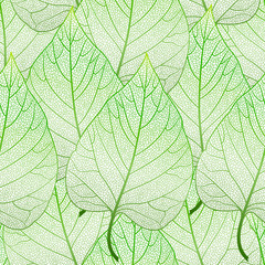 Obraz na płótnie Canvas Seamless pattern with leaves. Vector illustration.
