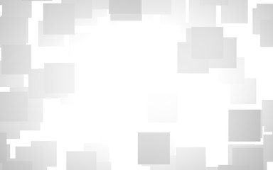 White abstract background. Misty backdrop with grey squares. 3D illustration
