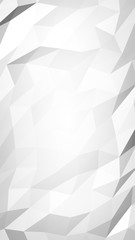 White abstract background. Lowpoly backdrop. Crumpled paper. 3D illustration