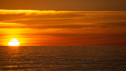 Zachód słońca, Sycylia, Włochy