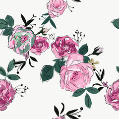Seamless floral pattern. Flowers texture