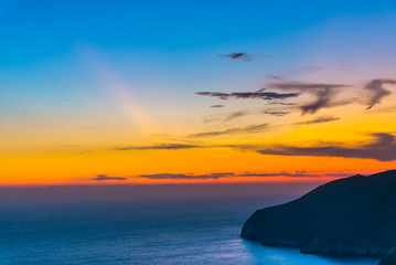 Fototapeta premium Sea landscape at the sunset, Zakynthos island, Greece