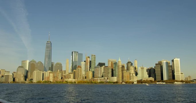 The Massive Iconic World Trade Centre On The Beautiful Hudson River In The Financial District In Beautiful Manhattan in Classic NYC