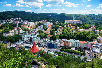 Karlsbad Stadt Kurort Gebirge Wald