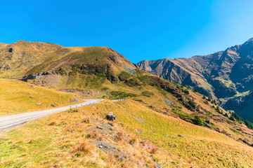 View with amazing road in Carpathian Mountains, Transfagarasan , Romania