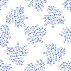 Hand drawn illustration with blue scribble color texture ink hand on black background for decoration design. Hand drawn trendy native modern paint ink texture. Decorative color art. Abstract ink blot.