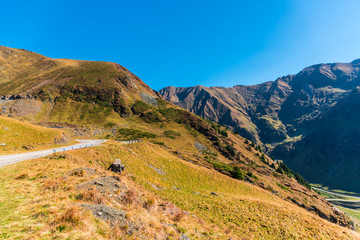 Naklejka premium View with amazing road in Carpathian Mountains, Transfagarasan , Romania