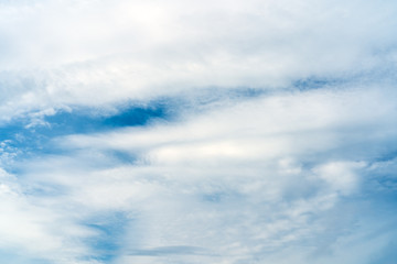 abstract texture of blue sky with feather and soft clouds