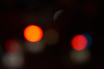 light bokeh from night lamps