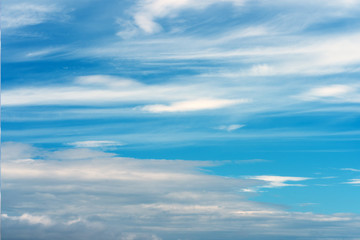 abstract texture of blue sky with feather and soft clouds