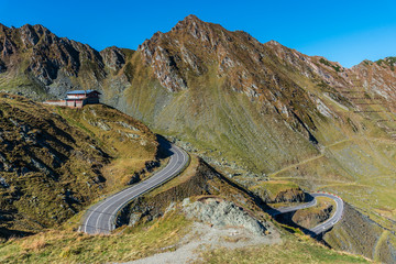 View with amazing road in Carpathian Mountains, Transfagarasan , Romania