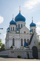 Cathedral of the Iveron icon of the mother Of God in St. Nicholas-Perervinsky monastery in Moscow.  Sights Of Russia. The architecture of World tourism.