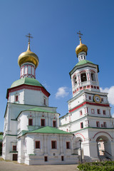 Cathedral of St. Nicholas in St. Nicholas-Perervinsky monastery in Moscow.  Sights Of Russia. The architecture of World tourism.