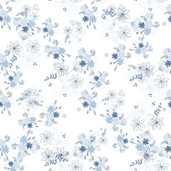 Beautiful elementary usual natural flower, great design for any purposes. Seamless pattern floristic.