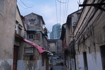Lane in the Old City of Shanghai also formerly known as the Chinese city, is the traditional urban core of Shanghai