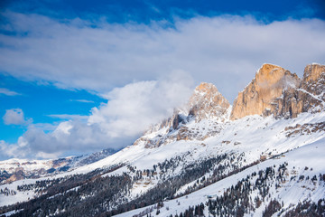 Winter in Dolomites Mountains