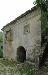 Fototapeta na wymiar Le village du Vieux-Périthia à Corfou