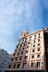 Fototapeta na wymiar Madrid, Spain - June 20, 2019: Detail of a beautiful old building in the center of Madrid.
