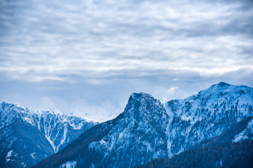 Naklejka na ściany i meble Winter in Dolomites Mountains